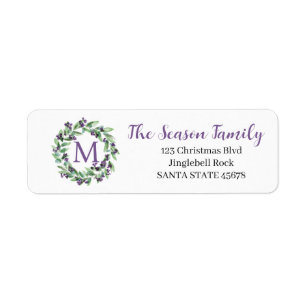 Customisable Monogram Label Christmas