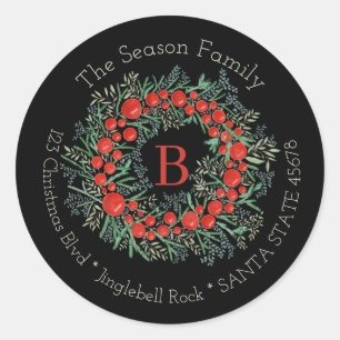 Customisable Monogram Label Christmas