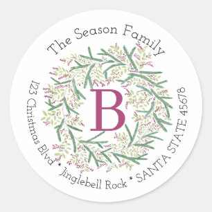 Customisable Monogram Label Christmas