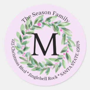 Customisable Monogram Label Christmas