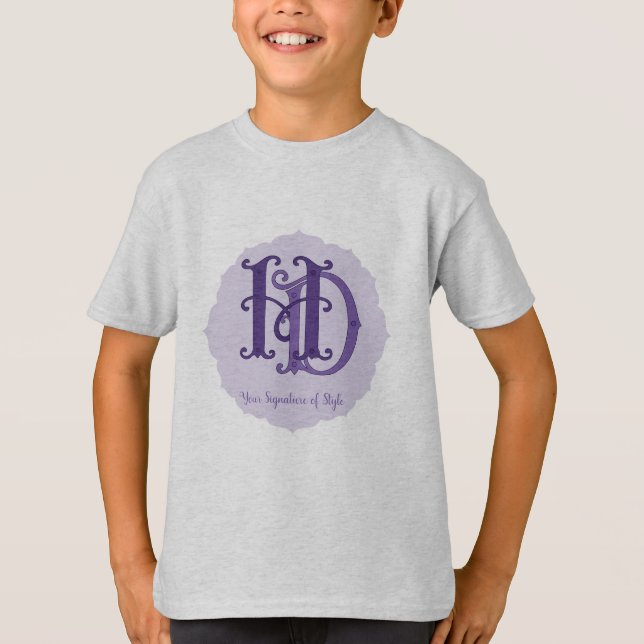 Customisable Monogram Merchandise  T-Shirt (Front)