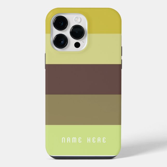 Customisable Monogram Name with ColorBlocks Design iPhone Case (Back)