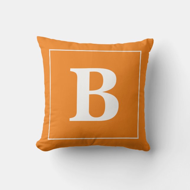 Customisable Monogram on Throw Pillow (Front)