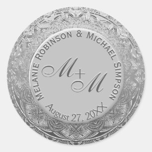 Customisable Monogram Silver Wedding Seal