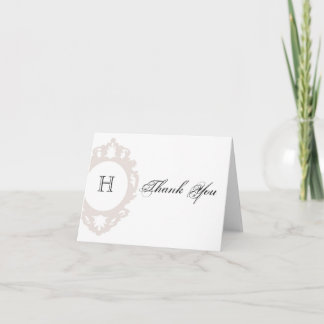 Customisable Monogram Thank You Card