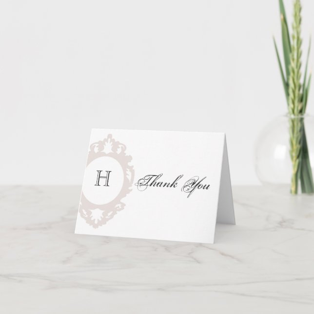 Customisable Monogram Thank You Card (Front)