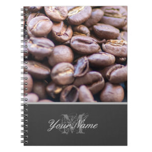 Customisable Monogram with coffee beans! Notebook