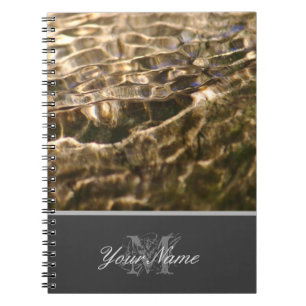 Customisable Monogram with crystal clear water! Notebook