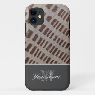 Customisable Monogram with wooden grunge! Case-Mate iPhone Case