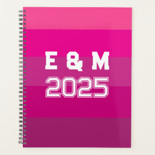 "customisable monogramm and years  planner