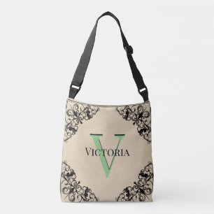 Customisable Monogrammed Cross - Body Tote Bag