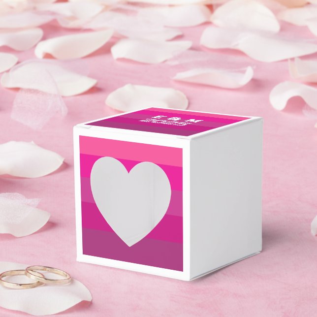 Customisable monograms and year Favour Box (Wedding)