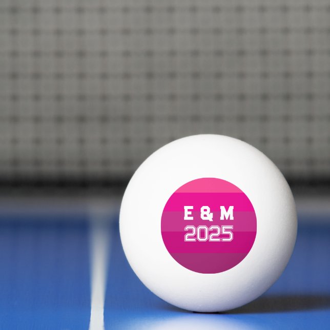 Customisable monograms and years  ping pong ball (Net)