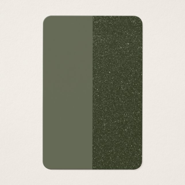 Customisable Moss Green Business Card (Front)