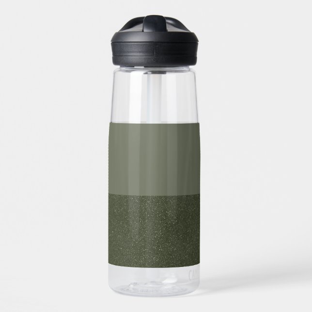 Customisable Moss Green Gradient Water Bottle (Front)