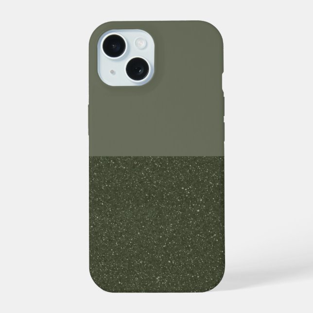 Customisable Moss Green iPhone 15 Case (Back)