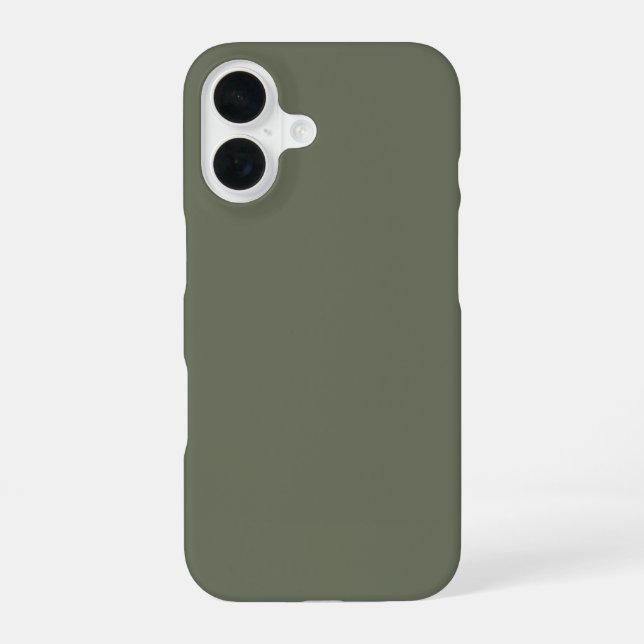 Customisable Moss Green iPhone 16 Case (Back)