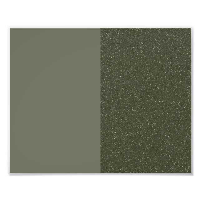Customisable Moss Green Poster – Reversed Split (Front)