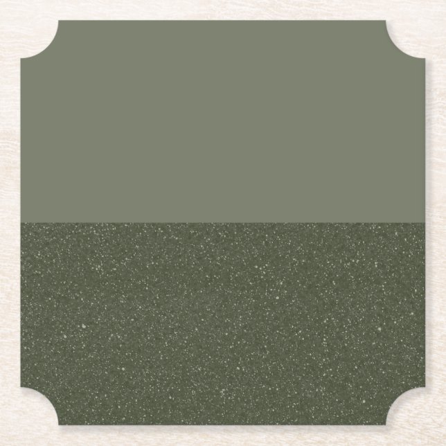 Customisable Moss & Olive Split Drink Coaster (Front)