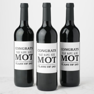 Customisable MOT Wine Bottle Labels