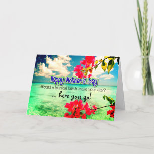 Customisable Mother's Day novelty humour tropical Card