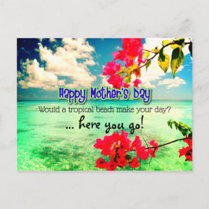 Customisable Mother's Day novelty humour tropical Postcard