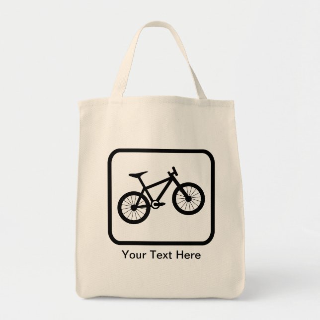 Customisable Mountain Biker Logo Tote Bag (Front)