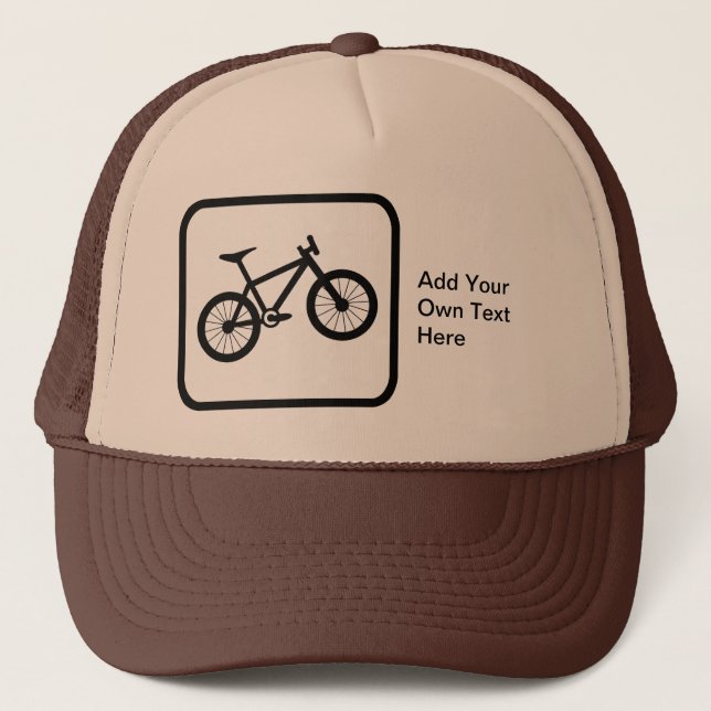 Customisable Mountain Biker Logo Trucker Hat (Front)