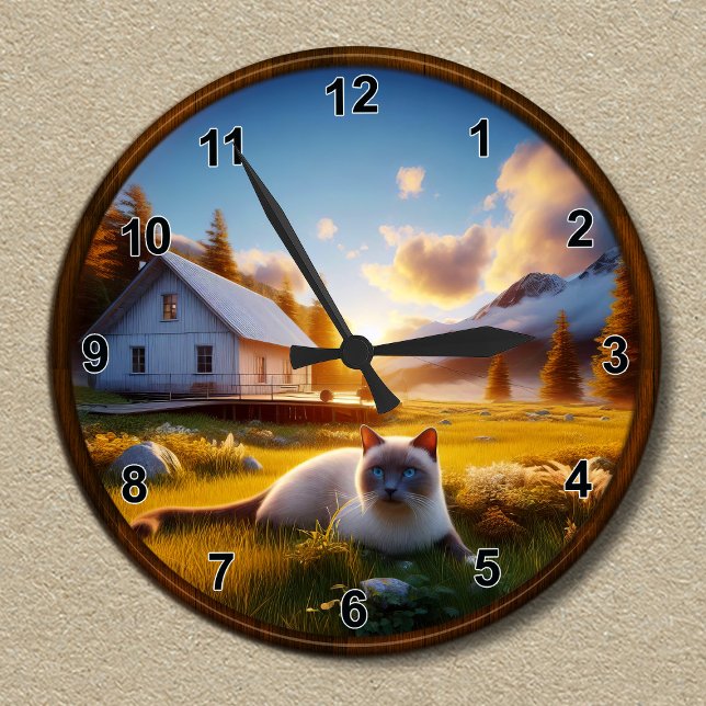 Customisable Mountain Cabin Clock Design (Creator Uploaded)