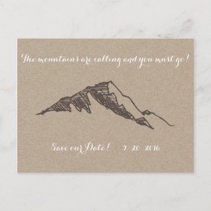 Customisable Mountain Save the Date Announcement Postcard