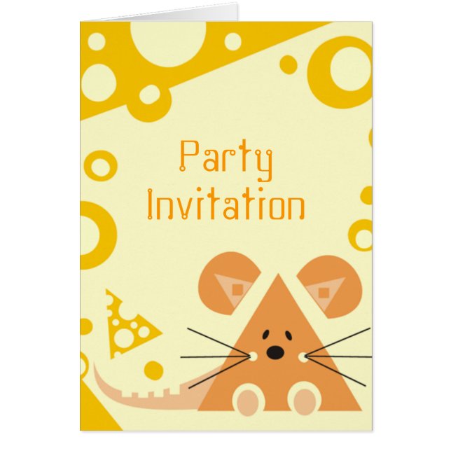 Customisable Mouse and Cheese Cards (Front)