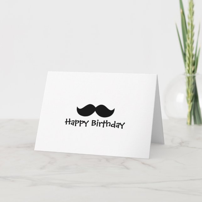 Customisable Moustache Card (Front)