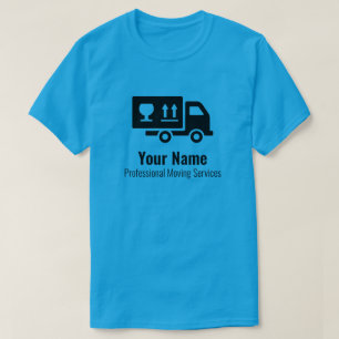 Customisable moving services blue T-Shirt