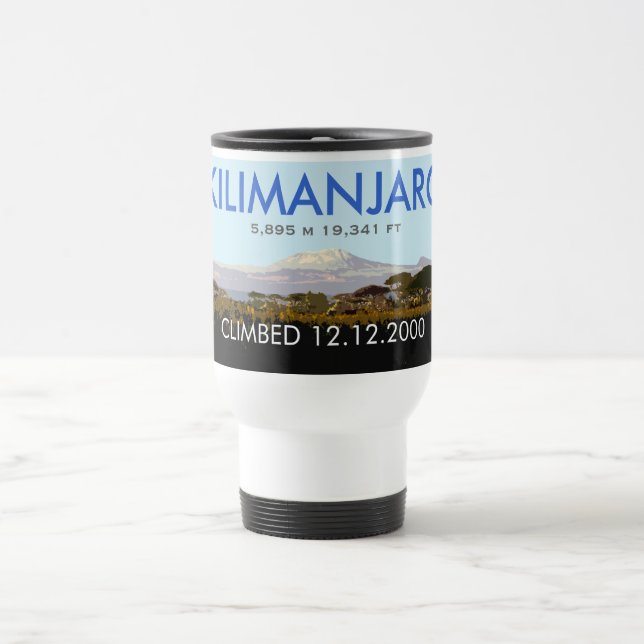 Customisable Mt Kilimanjaro Climb Commemorative Travel Mug (Center)