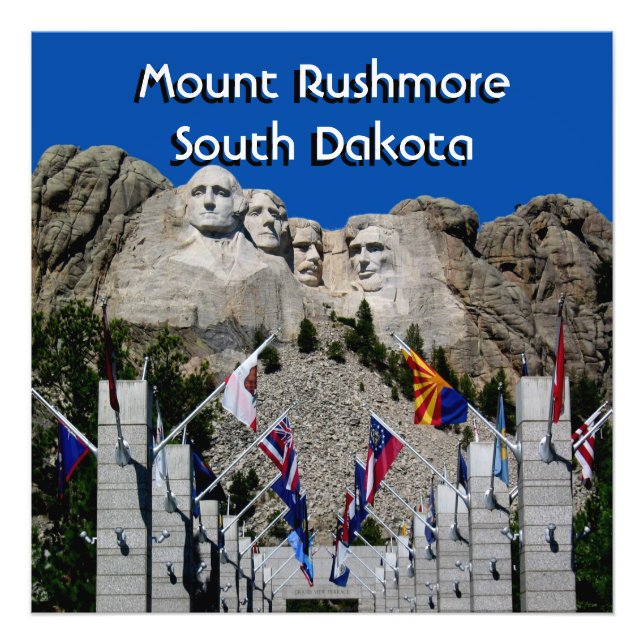 Customisable Mt Rushmore Souvenir Photo Print (Front)