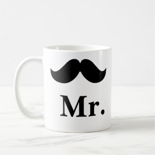 Customisable Mug Black Moustache Mr.