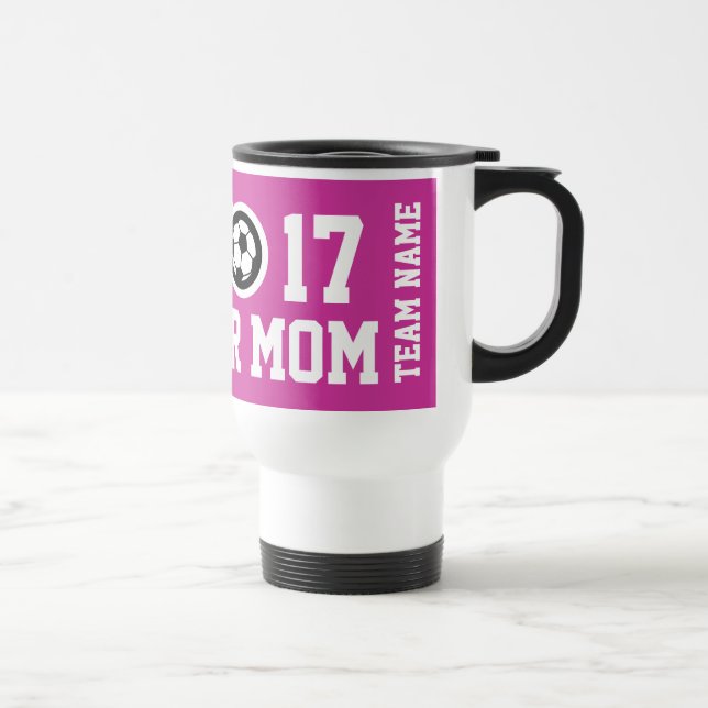 Customisable mug for soccer mum and team fan (Right)