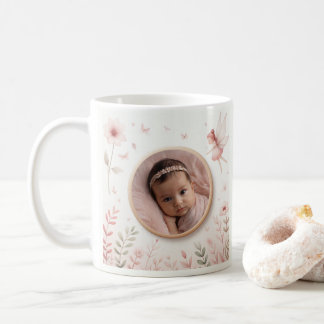 Customisable Mug with Fairy Frame for Baby Photo