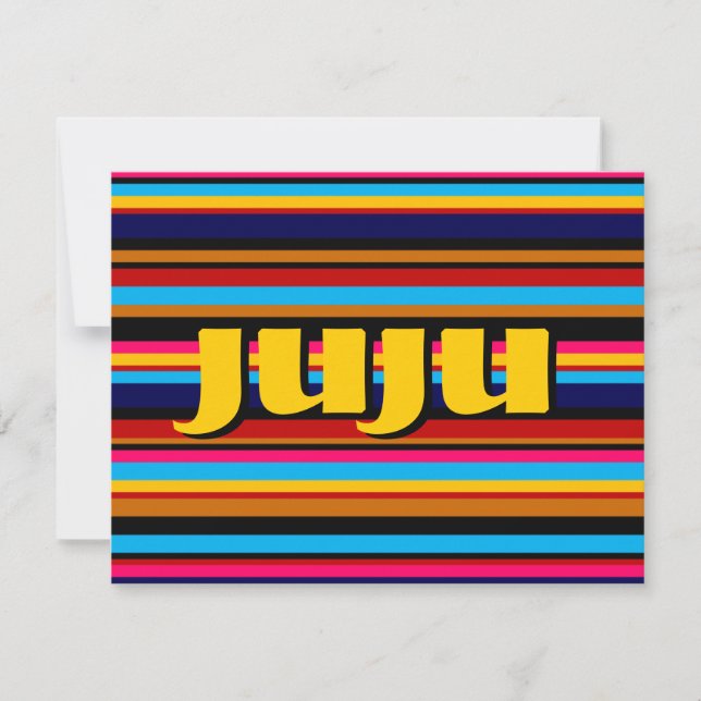 Customisable Multicolor Stripe Invitation (Front)