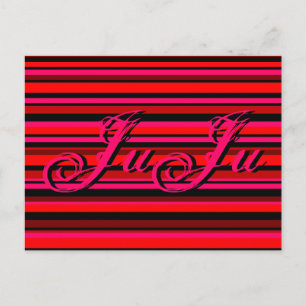 Customisable Multicolor Stripe Postcard