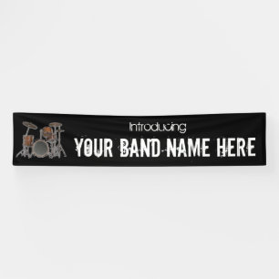 Customisable music band name banner sign