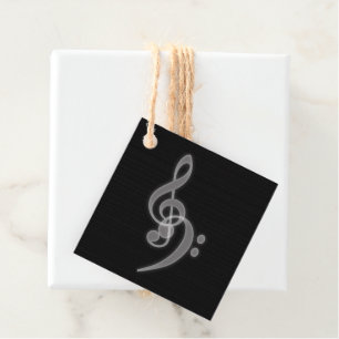 Customisable Music Event Black Favour Tags