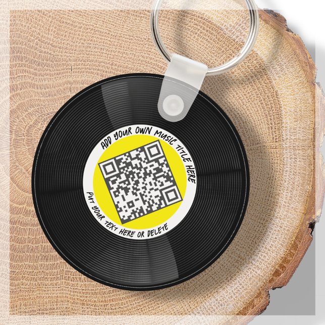 Customisable Music QR Code LP Vinyl | Keychain (Creator Uploaded)