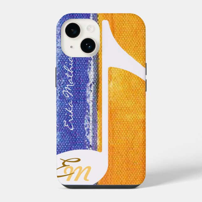 customisable musical note iPhone case (Back)
