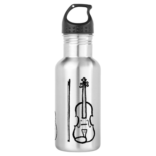 customisable musical stringed instrument 532 ml water bottle (Front)