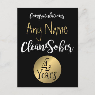 Customisable NA Recovery Choose Any Clean Time Postcard