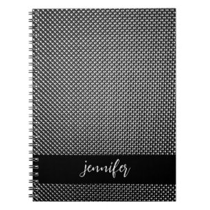 Customisable name Abstract grid texture Notebook