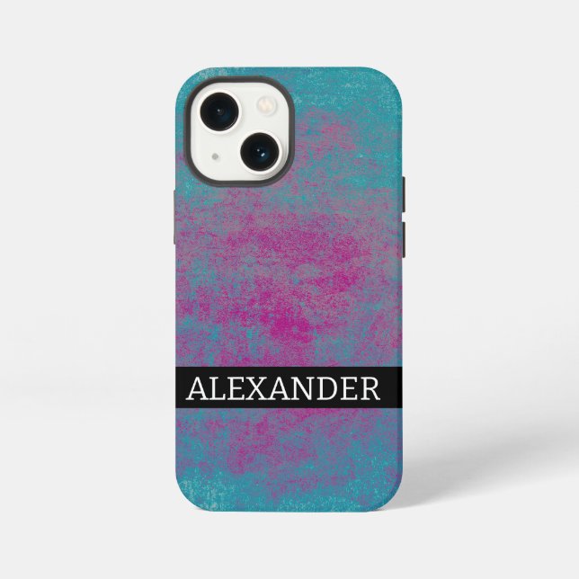 Customisable name Abstract grunge texture iPhone Case (Back)