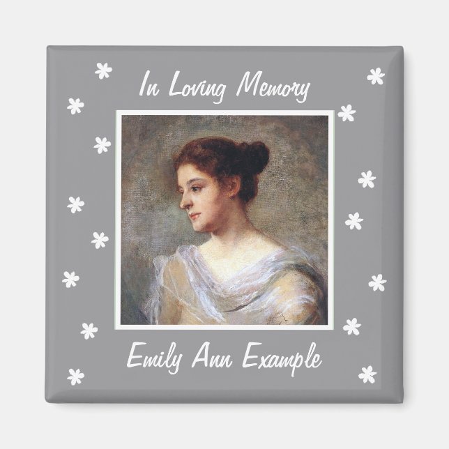 Customisable Name and Photo Remembrance Magnet (Front)