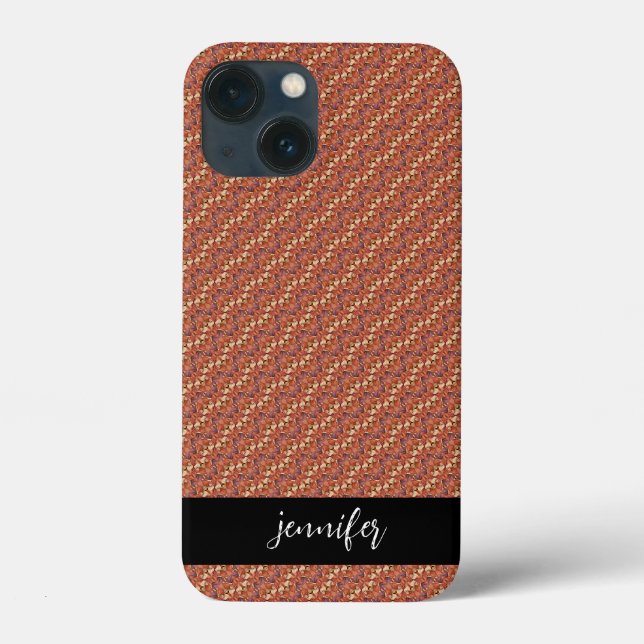 Customisable name Autumn leaves pattern Case-Mate iPhone Case (Back)
